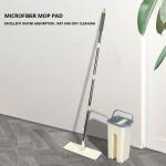 Microfiber Squeeze Mops Cloth Multipurpose Microfiber Mop Pads Water Absorption with Bucket Home Kitchen Cleaner