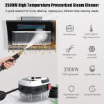 1500W Portable Handheld Steam Cleaner High Temperature Pressurized Steam Cleaning Machine with Brush Heads for Furniture Car