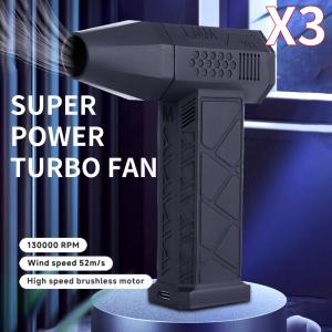 CAER Mini Turbo Jet Fan Electric Air Duster with 3 Gear Adjustable 130000RPM Wind Speed 52m/s Car Computer Cleaning Blower Tool
