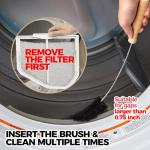 Holikme Dryer Vent Cleaner Kit 2 Pack - Household Cleaning Supplies 304 Stainless Steel Dryer Lint Brush Home Essentials for Lint Trap Dust Vacuum Brush
