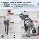 Bomves Electric Spin Scrubber, Cordless Cleaning Brush Scrubber for Home, 8 Replaceable Brush Heads-90Mins Work Time, 3 Adjustable Size, 2 Speeds for Bathroom Shower Bathtub Glass Car