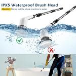 Bomves Electric Spin Scrubber, Cordless Cleaning Brush Scrubber for Home, 8 Replaceable Brush Heads-90Mins Work Time, 3 Adjustable Size, 2 Speeds for Bathroom Shower Bathtub Glass Car
