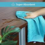 HOMEXCEL Microfiber Cleaning Cloth,12 Pack Cleaning Rags, Cleaning Towels with 4 Color Assorted, 11.5"X11.5"(Green/Blue/Yellow/Pink)