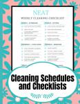 NEAT Cleaning Schedules and Checklists: 12 Months of Daily, Weekly and Monthly Cleaning Schedules | A Perfect Checklist Planner and Household Chore ... Stress and Finally Get Rid of the Mess)