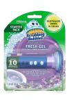 Scrubbing Bubbles Fresh Gel Toilet Bowl Cleaning Stamps, Helps Keep Toilet Clean and Helps Prevent Limescale & Rings, Lavender Scent, 1 Dispenser with 6 Fresh Gel Stamps