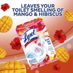 Lysol Click Gel Automatic Toilet Bowl Cleaner, Toilet Gel Stamp, Toilet Freshener, Bathroom Essentials, Refreshing Mango & Hibiscus Scent, 6 Count (Pack of 1)