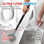 FORASTO 2 in 1 Toilet Plunger and Brush Set，Extended Handle Plunger，Toilet Bowl Brush Plunger Set,Bathroom Cleaning Tools ，Toilet Brush Plunger Combo，Cleaning Brush，Bathroom Cleaning Supplies