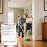 Pawnoc Cleaning Planner, Daily Weekly Monthly Chore Chart, Household Cleaning Schedule Organizer, Task Checklist Notebook for Home Organization and Routine Tracking, 1 Pack with 2 Erasable Pens