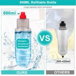 Spray Mop for Floor Cleaning with 3pcs Washable Pads - Wet Dry Microfiber Mop with 800 ml Refillable Bottle for Kitchen Wood Floor Hardwood Laminate Ceramic Tiles Floors Dust Cleaning