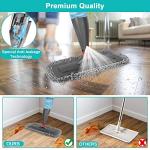 Spray Mop for Floor Cleaning with 3pcs Washable Pads - Wet Dry Microfiber Mop with 800 ml Refillable Bottle for Kitchen Wood Floor Hardwood Laminate Ceramic Tiles Floors Dust Cleaning