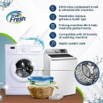 True Fresh Washing Machine Cleaner Tablets – 25-Pack Deep Cleaning for Front Loader, Top Load & HE Washers – Helps Remove Odor-Causing Residues, Pet Hair & Hard Water Buildup – Septic Safe