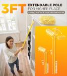 Heavy Duty Duster Refill Kit for Swiffer Duster with 3 ft Extension Pole & 20 Count Refills, 4X Microfibers Multisurface Dusters for Cleaning Home, Celling Fan, Blinds, Vent & Shelves