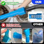 Holikme 2 Pieces Dryer Vent Cleaner Kit, Dryer Lint Vacuum Attachment and Flexible Dryer Lint Brush, Dryer Vent Vacuum Hose Attachment, Blue