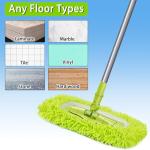 Unoutur Reusable Dry Sweeping Cloths Microfiber Wet Mop Pads Compatible with Swiffer Sweeper Mop Replacement Sweeping Mopping pad Refills for Hardwood Surface Floor Cleaning (4PCS)