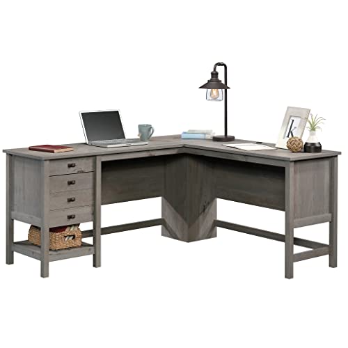 Sauder Mystic Oak L-Desk - Compact & Chic