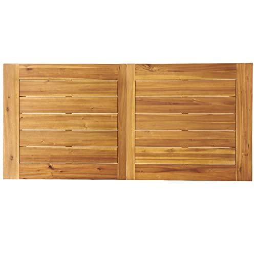 Acacia Wood Dining Table, Natural Stained