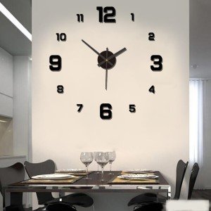 3D Acrylic Mirror Wall Clock Stickers - DIY Decor