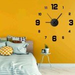Frameless DIY Silent Clock Wall Art Decor