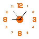 Frameless DIY Silent Clock Wall Art Decor