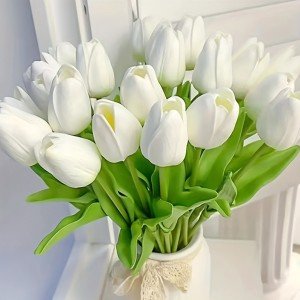 10-Piece Realistic Touch Tulip Flower Set