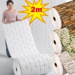 3D Soft Foam Brick Wallpaper Roll for Kids' Rooms