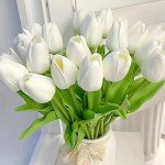 10-Piece Realistic Touch Tulip Flower Set