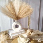 6PCS Artificial Pampas Grass Decor Flowers Fake Plant Reed for DIY Floral Table Arrange Flower Wedding Home Christmas Decoration