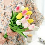 10-Piece Realistic Touch Tulip Flower Set