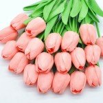10-Piece Realistic Touch Tulip Flower Set