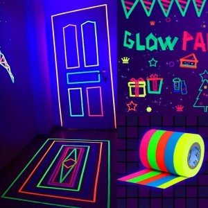 6-Piece Fluorescent Tape Set for DIY Crafts