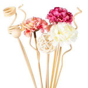 10PCS Pink Hydrangea Reed Diffuser Sticks Decor
