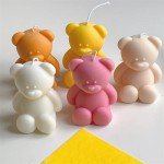 Cute Cartoon Bear Silicone Candle Mold for DIY
