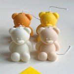 Cute Cartoon Bear Silicone Candle Mold for DIY