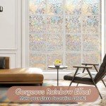 Rainbow Stained Glass Window Privacy Film Sticker