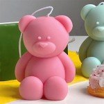Cute Cartoon Bear Silicone Candle Mold for DIY