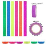 6-Piece Fluorescent Tape Set for DIY Crafts