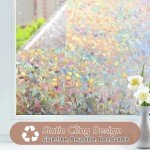 Rainbow Stained Glass Window Privacy Film Sticker