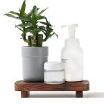 Wood Soap Dispenser Stand for Home and Bath