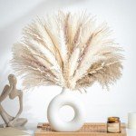 70PCS Dried Pampas Grass for Boho Decor