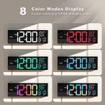 JALL 16" LED Wall Clock with Timer and Remote