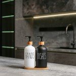 MOMEEMO Black & White Soap Dispenser Set