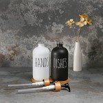 MOMEEMO Black & White Soap Dispenser Set