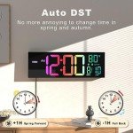 JALL 16" LED Wall Clock with Timer and Remote