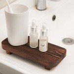 Wood Soap Dispenser Stand for Home and Bath