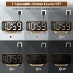 Slim Digital Mirror Clock with Big LED Display