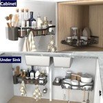 Rustproof Stainless Steel Shower Caddy with Hooks