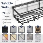 Rustproof Stainless Steel Shower Caddy with Hooks