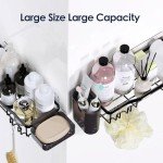 Rustproof Stainless Steel Shower Caddy with Hooks