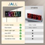 JALL 16" LED Wall Clock with Timer and Remote