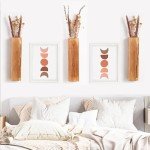 Mokof 3-Pack Decorative Wood Wall Planters for Artificial Plant, Dried Flower Stems, 12" Slim Wood Wall Vases for Living Room, Bedroom, Bathroom, Apartment Decor